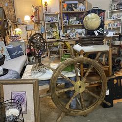 Vintage Wooden Ship Wheel