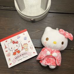 Hello Kitty Kimono And Sticky Note Pad 