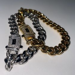 18k Stainless Steel Cuban Link Bracelets