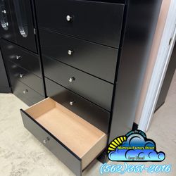 Five Drawer Black Rails New Dresser Chest Cajonera Nueva