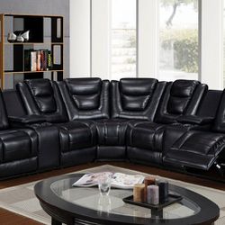 🚚Ask 👉Sectional, Sofa, Couch, Loveseat, Living Room Set, Ottoman, Recliner, Chair, Sleeper. 

✔️In Stock 👉Jordan Black Reclining Sectional