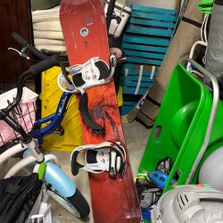 Hawk Snowboard with Burton Bindings