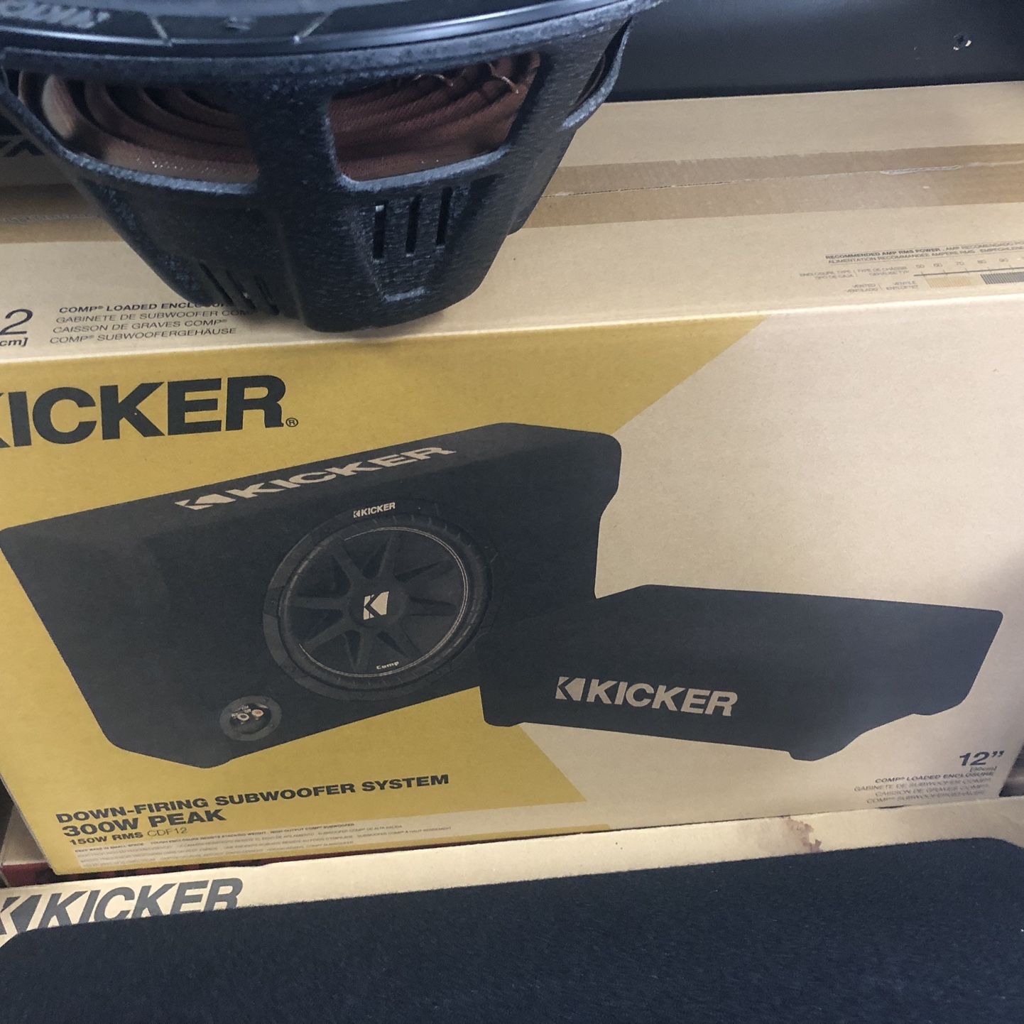 Kicker 12 Inch Subwoofer In Down Firing Box 