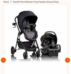 Evenflo pivot travel stroller and car seat