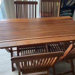 Teakwood Table And Chairs 