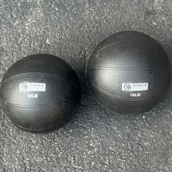 Two 10 Lb. Medicine Balls 