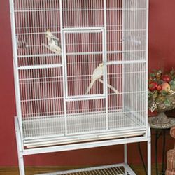 Extra Large Bird Flight Cage With Rolling Stand