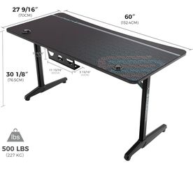 Eureka Ergonomic 60-Inch Gaming Desk with Mouse Pad