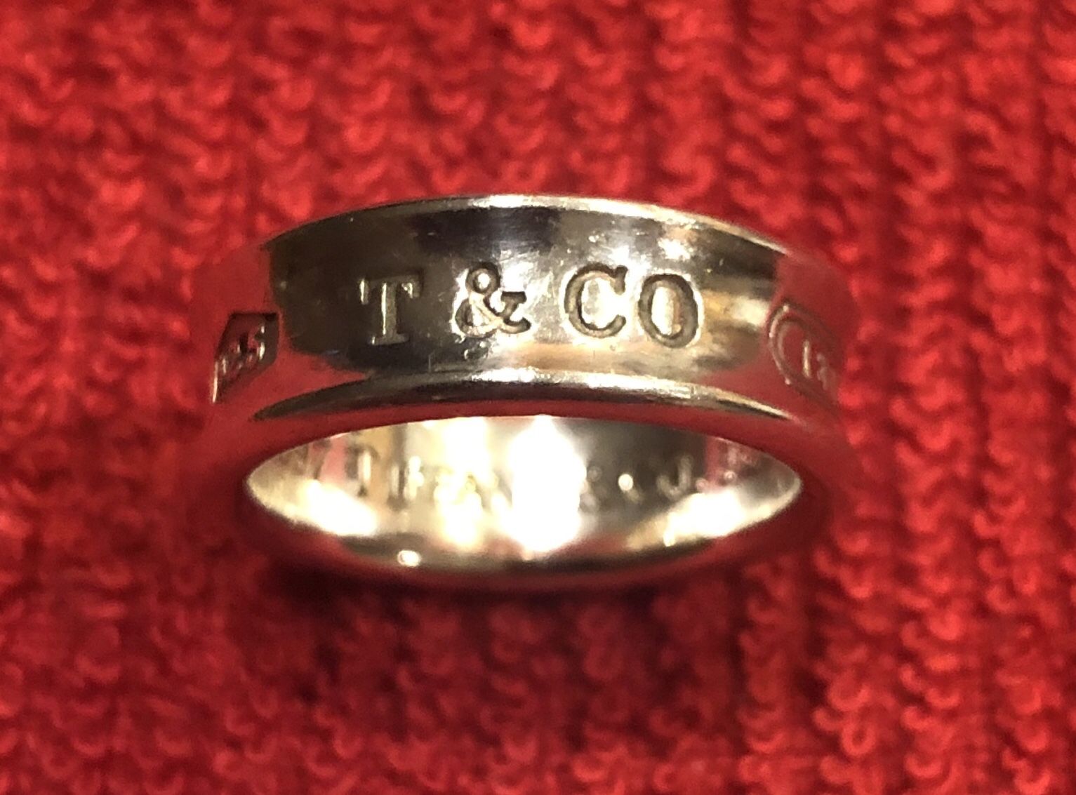 .925 Silver Tiffany & Co 1837 Ring, size 7