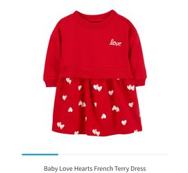 Baby Love Hearts French Terry Dress