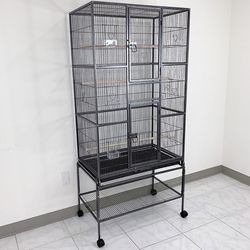 (NEW) $160 X-Large 69-inch Bird Cage Rolling Stand for Mid-Sized Parrots Cockatiels Parakeets Lovebirds 