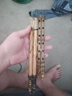 2 vintage flute early 1900s