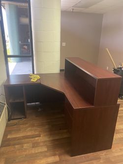 Nice dark wood office desk