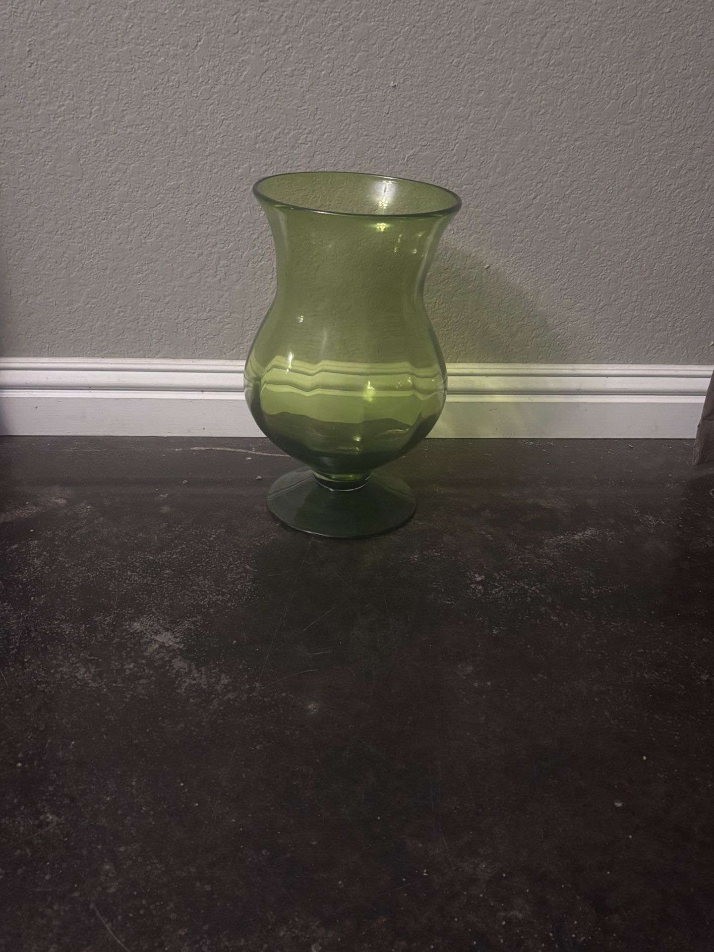 Green Glass Vase