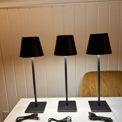 3 Pack Cordless Table Lamp, Battery Operated Lamp - Portable Waterproof Rechargeable Table Lamp