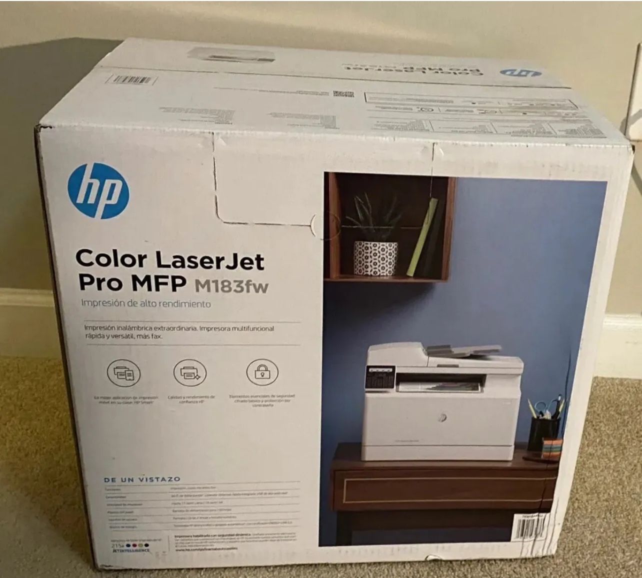 HP Color LaserJet Pro MFP M183fw All-in-One Color Printer- White-New