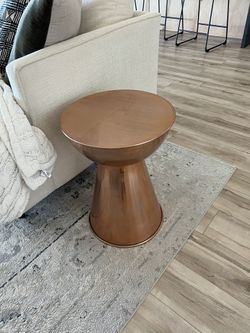 Copper Rose Gold Side Table