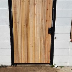 Sliding Gate Iron Wood 