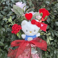 Valentines Day Arrangement Hello Kitty