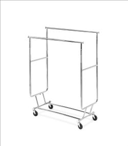 Double sided Chrome Clothes linen Rack $50 OBO