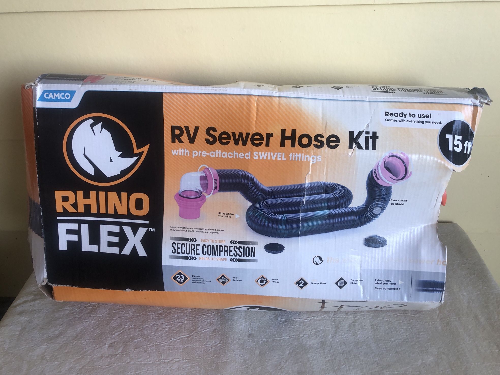 Rhino Flex 15 Ft RV Sewer Hose