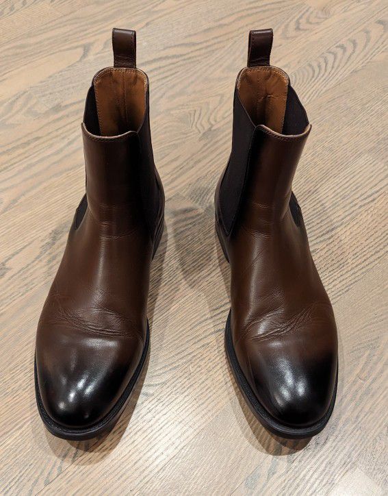 BRUNO MAGLI Mens Bucca Chelsea Boots Sz 10.5 M Dark Brown Leather Made In Italy