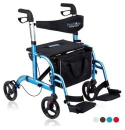 Elderly walker 2 in 1 works as seat. Retails $300 has cup holder breaks storage bag