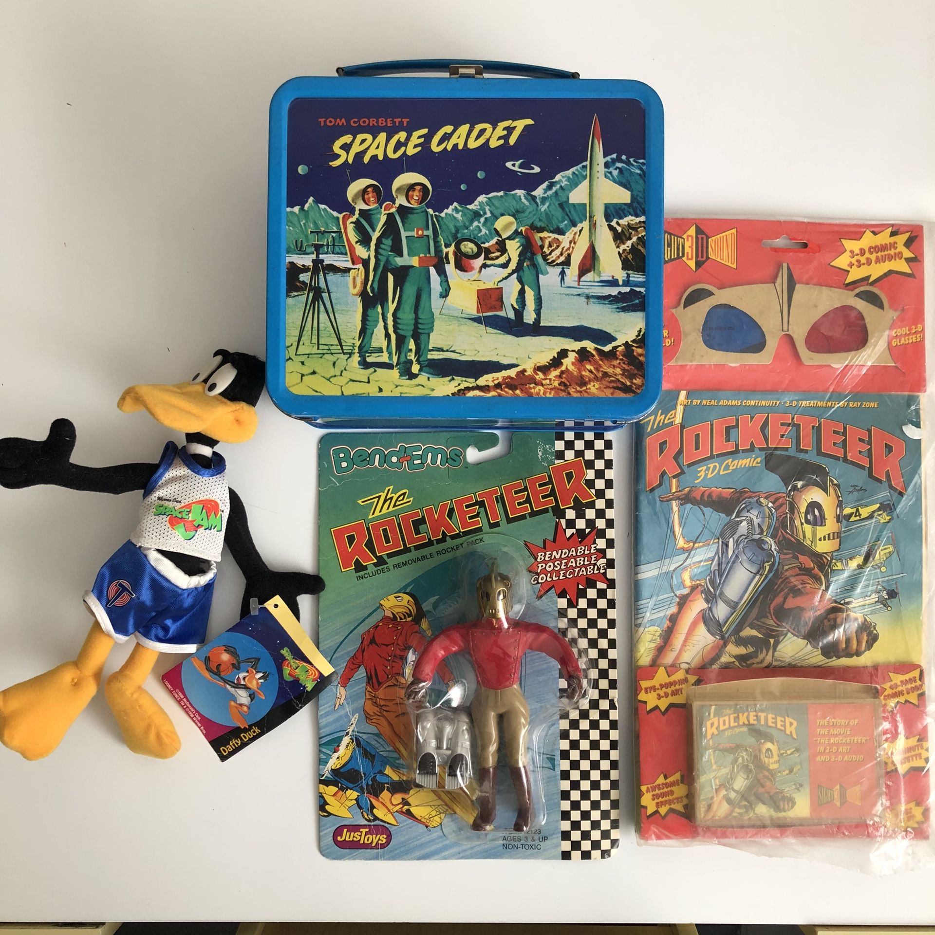 Vintage Toys Rocketeer Comic Daffy Duck Space Jam Space Cadet Lunchbox Collection Vintage Collectible Toys