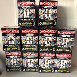 10x Monopoly Panini Prizm: FIFA World Cup Trading Cards Booster Box, Gift Soccer 