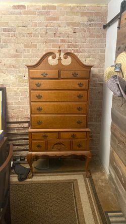 Antique Style Wooden Highboy Chest of Drawers