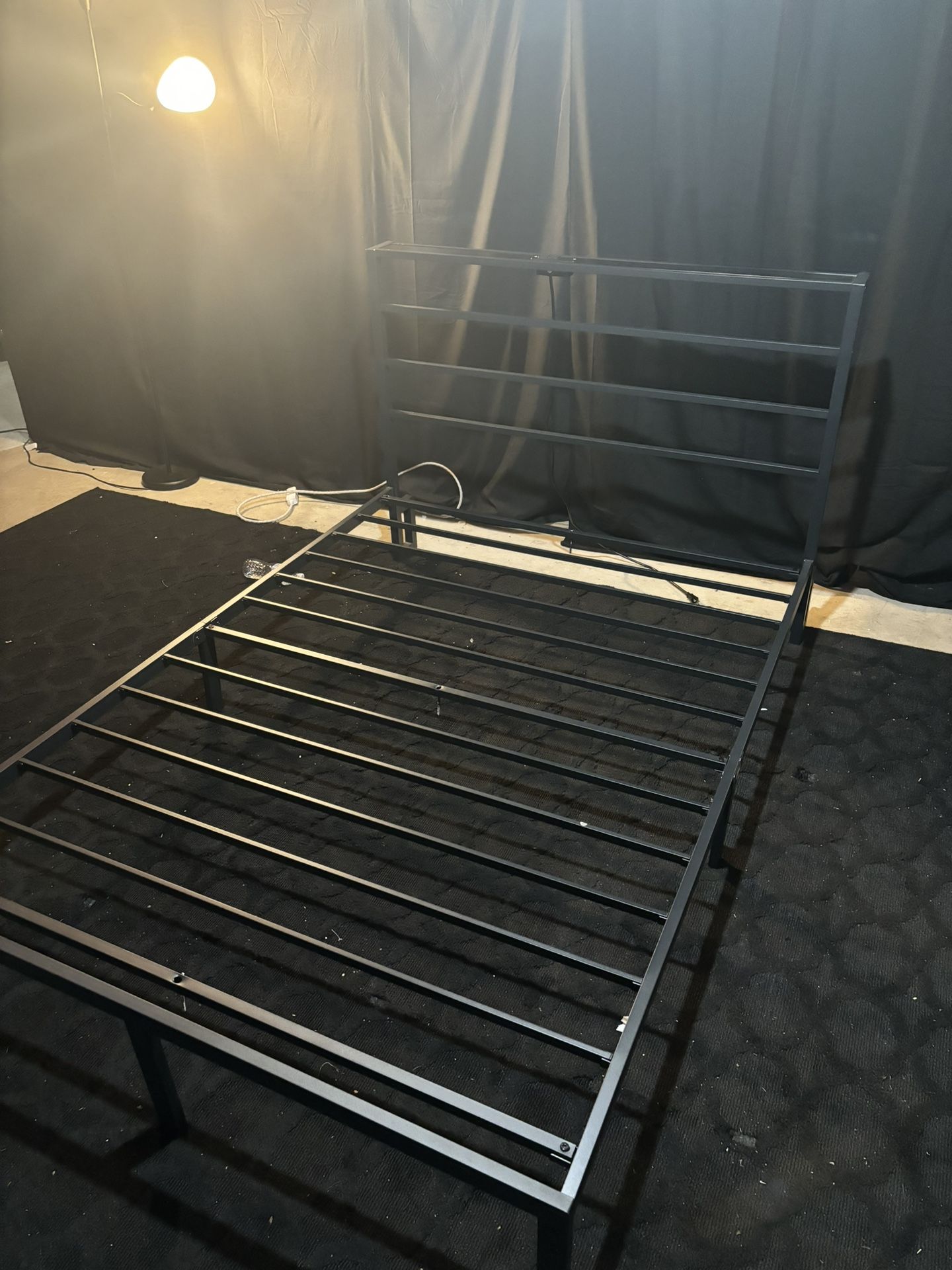 full size black bed frame
