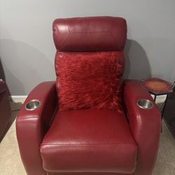 2 Red Electric Leather Recliner