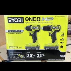 NIB Ryobi, Brushless Drill, And Driver Set