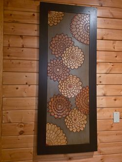 Pier 1 Solid Wood Floral Wall Art