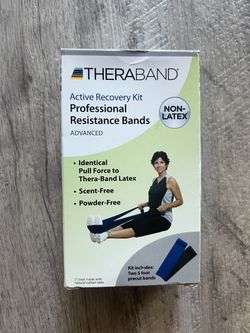 **BRAND NEW** THERABAND Set of 2 Resistance Bands, Advanced Kit with Blue and Black Bands, Non-Latex