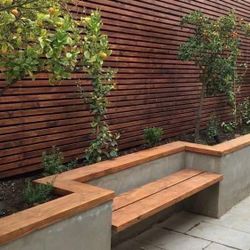 Custom modern deck balcony backyard landscaping succulent hanging planter container with legs irrigation design