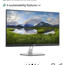 Dell S2721D 27 Inch 1440p QHD, IPS Ultra-Thin Bezel Monitor, AMD FreeSync, HDMI, DisplayPort, Built in Speakers, VESA Certified, Silver