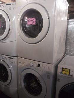 LG front load washer and dryer set working perfectly with 4 months warranty