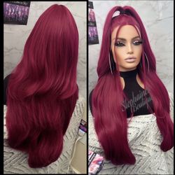 Human Hair Blended Lace Front Wig 