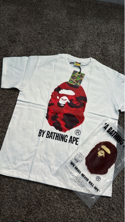 RED CAMO BAPE SHIRT WHITE