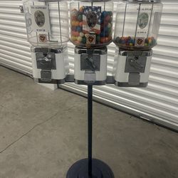 Triple Gumball Candy Machine on stand
