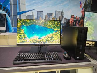 Hp EliteDesk Core i5 Desktop Computer Bundle 16 GB RAM 512 GB SSD Windows 11 Pro + 24" Monitor