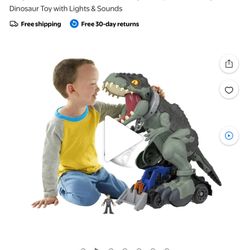 Imaginext Jurassic World Dominion Mega Stomp & Rumble Giga Dinosaur Toy with Lights & Sounds 