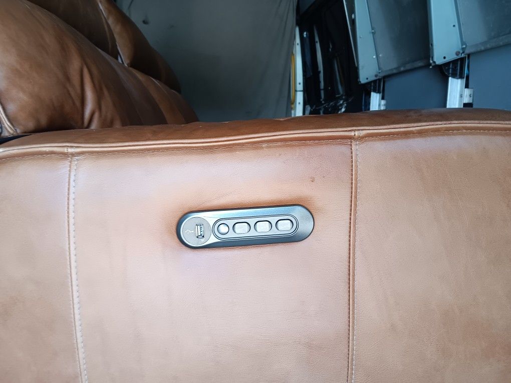 Power Reclining leather Sofa