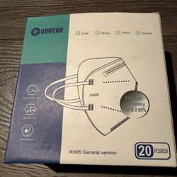 GUOYAN KN95 Face Masks White 5-Layer Protection 40 Count (2 Boxes)