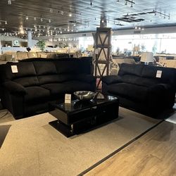 Black Sofa And Loveseat