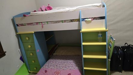 Kids Loft Bunk Bed and Stairs