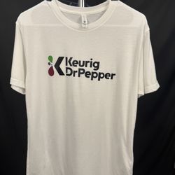 Keurig Dr Pepper Logo T-Shirt – White – Size M