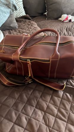 Small leather duffle bag