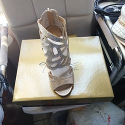 Golden Glitter High Heels 